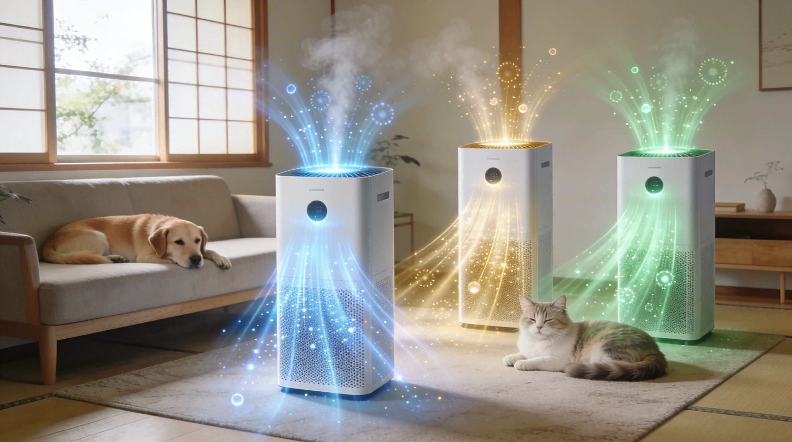 プラズマクラスター・ストリーマ・ナノイーの空気清浄技術比較